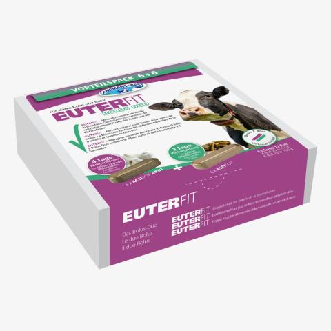 EUTERFIT Duo-Bolus besteht aus ACTITOP AKUT Euterbolus und ASPITOP Anti-Stress Bolus