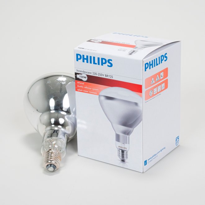 Infrarotlampe Hartglas weiß 150 W Philips (10 Stk) #1