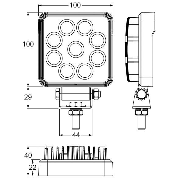 Arbeitsscheinwerfer Osram LED 15W 60° #1