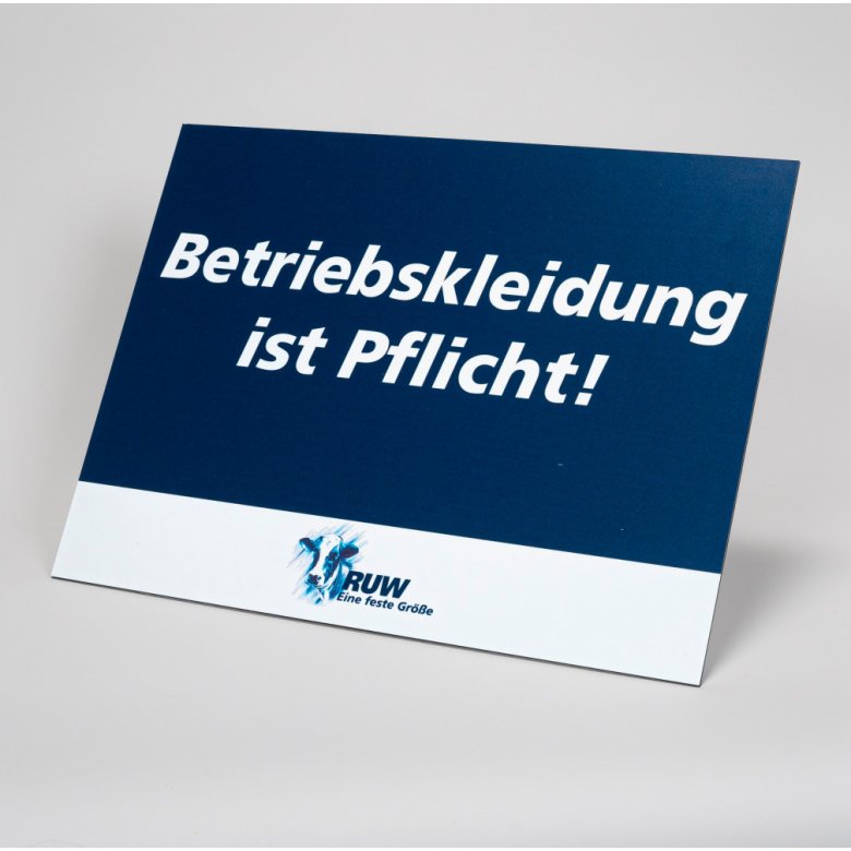 Betriebskleidung ist Pflicht-Schild (RUW)