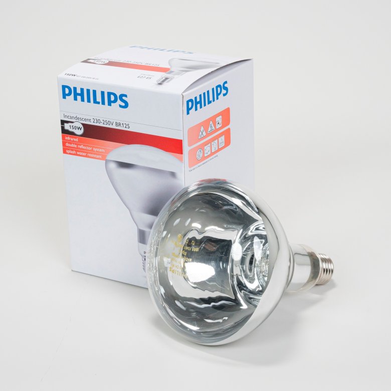 Infrarotlampe Hartglas weiß 150 W Philips (10 Stk)
