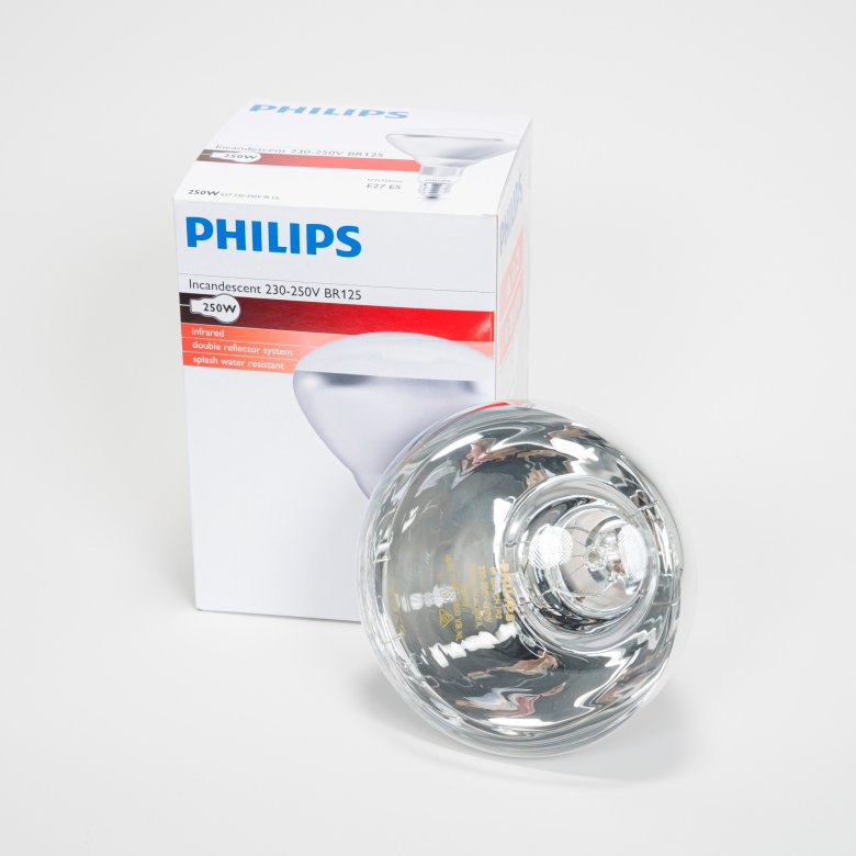 Infrarotlampe Hartglas weiß 250 W Philips (10 Stk)