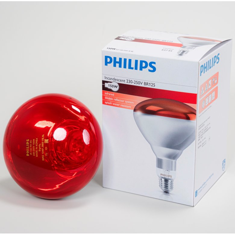 Infrarotlampe Hartglas rot 150 W Philips (10 Stk)