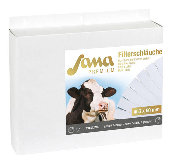 Milchfilter Sana Premium 455x57 genäht, 250 Stück