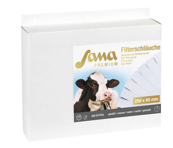 Milchfilter Sana Premium 250x57 genäht, 250 Stück