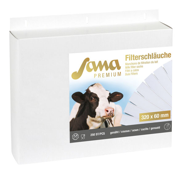 Milchfilter Sana Premium 320x57 genäht, 250 Stück