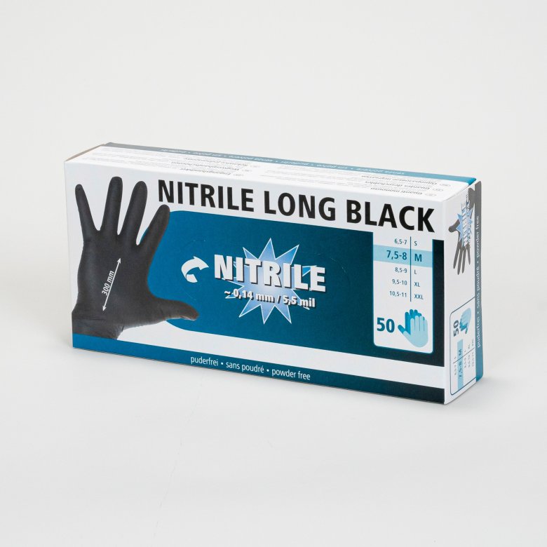 Melkhandschuhe black Nitril (50 Stk)