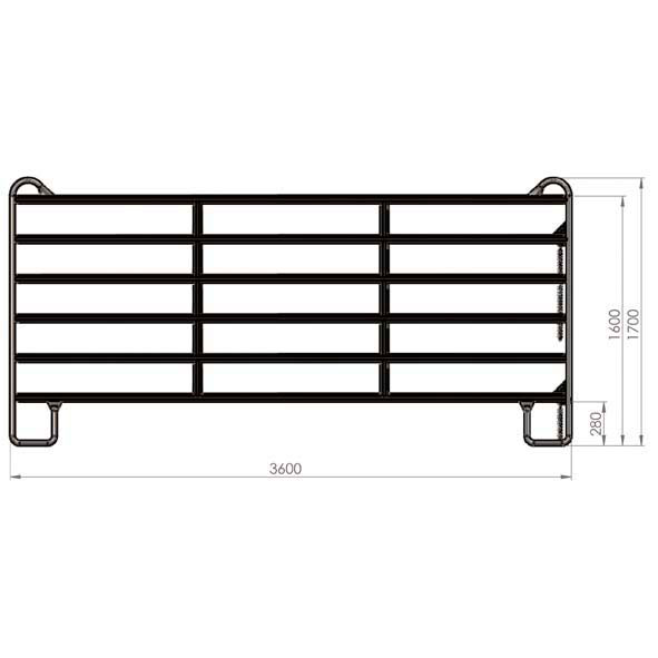 Panel Zaunelement (3,6 m)