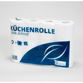 Küchenrolle 3-lagig, 50 Blatt (4 Rollen)