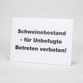 Schild -Betreten Verboten- 25 x 35 cm